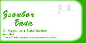 zsombor bada business card